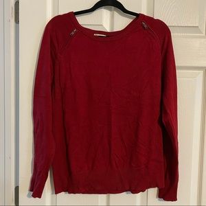 Red zipper sweater from Cato